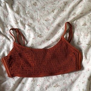 Rust Textured Crop Top